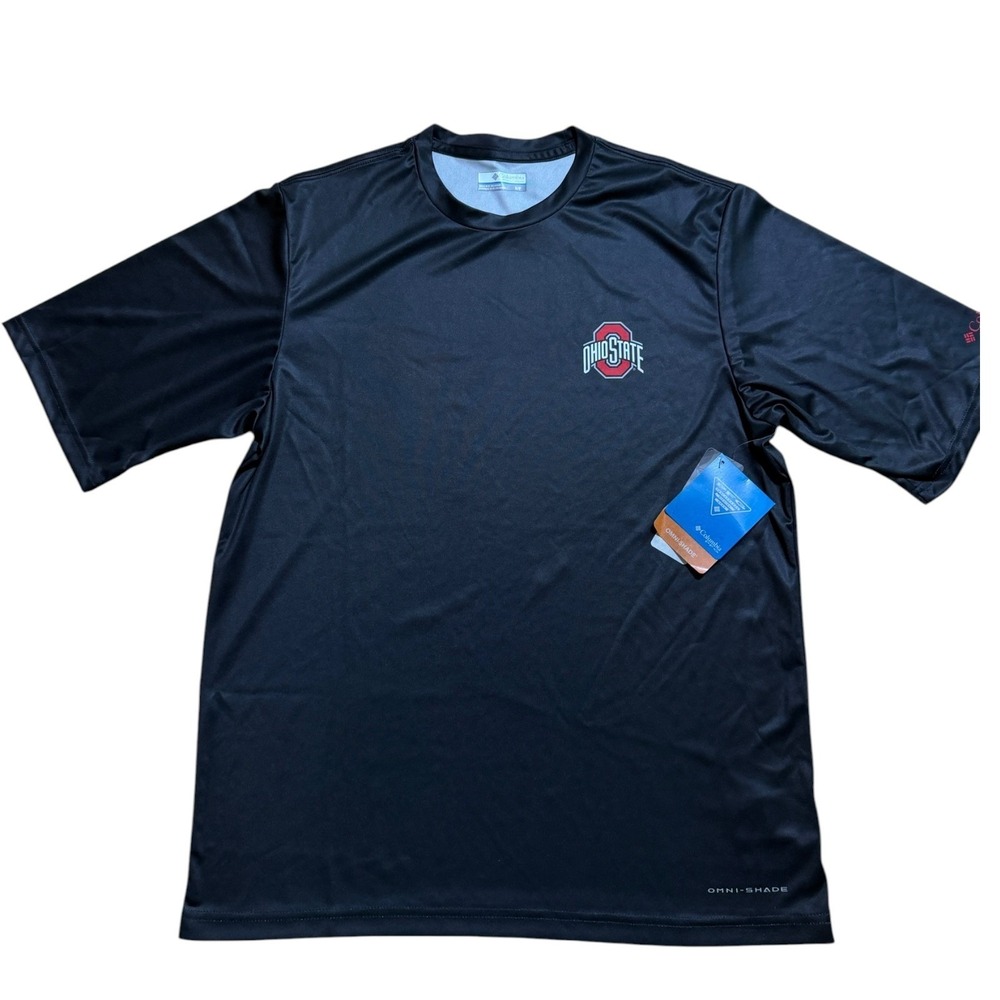 Columbia PFG‎ Shirt Mens Small Black New Ohio State Terminal Tackle Tee